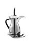 Electric Arabic Coffee Maker Dallah - 700ml Stainless Steel with Digital Control & Keep Warm, Silver