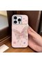 iPhone 14 Pro Max Compatible Beautiful Butterfly Patterned Leather Textured Phone Case - 2