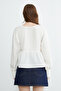 V-Neck Muslin Fabric Blouse with Tie Detail - 8