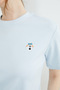 Dog Embroidered Crew Neck T-Shirt - 5