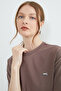 Metal-Accented Crew Neck Slit T-Shirt - 7