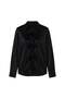Lacing Detail Satin Dark Shirt - 3