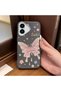 iPhone 16 Compatible Beautiful Butterfly Patterned Leather Textured Phone Case - 2