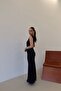 Women's Black Lace Zero Sleeve Fish Dress - 4