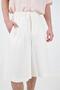 White Linen Shorts with Laces - 4