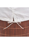 Bamboo laundry basket, round, brown - 6