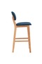 Bar stools, 2 pcs., blue, fabric - 5