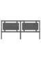 Bedside table, gray, 205.5x4x100 cm, solid pine wood - 3