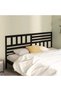 Bedside table, black, 206x4x100 cm, solid pine wood - 3