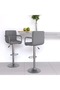 Bar stools, 2 pcs., gray, eco- Leather