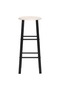 Bar stools, 2 pcs., black, MDF - 3