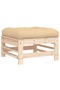 Garden stools with cushions, 2 pcs., solid pine wood - 6