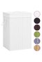 Bamboo laundry basket, white, 72 L - 2
