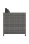 Garden sofa with cushions, grey, polyrattan - 3