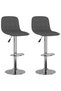 Bar stools, 2 pcs., dark grey, fabric - 2