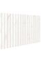 Wall-mounted headboard, white, 108x3x60 cm, solid pine wood - 2