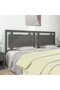 Bedside table, gray, 205.5x4x100 cm, solid pine wood