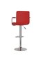 Bar stools, 2 pcs., wine red, eco- Leather - 6