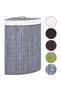 Bamboo laundry basket, corner, gray, 60 L - 2