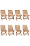 Folding garden chairs, 8 pcs., solid teak wood