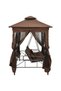 Extendable rocking chair with canopy, brown - 3