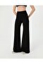 Black Ecovero ™ Viscose High Waist Wide Leg Weekend Trousers - 8