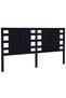 Bedside table, black, 146x4x100 cm, solid pine wood - 2
