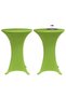 Elastic table cover, 2 pcs., green, 60 cm