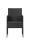 Garden table set, 5 pieces, black - 4