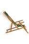 Folding beach chair, green, solid eucalyptus wood, fabric - 3
