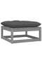 Garden stool with Pillow, gray, solid pine wood