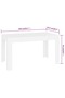 Kitchen table, white, 140x74.5x76 cm, chipboard - 5
