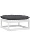 Garden stool with Pillow, white, solid pine wood