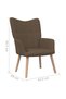 Scaun de relaxare, maro, material textil - 6