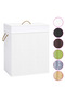 Bamboo laundry basket, white, 83 L - 2
