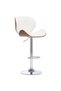 Bar stool, white, eco- Leather