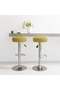 Bar stools, 2 pcs., green, fabric