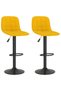 Bar stools, 2 pcs., yellow, Velvet - 2