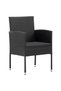 Garden table set, 5 pieces, black - 3