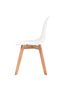 Kitchen chairs, 6 pcs., white, plastic - 4