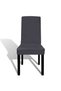 Huse de scaun elastice drepte, 4 buc., antracit - 3