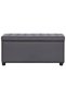 Storage stool, grey, 87.5 cm, artificial Leather - 2