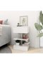 Bedside table, high-gloss white, 40x35x65 cm, chipboard - 2
