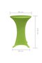 Elastic table cover, 2 pcs., green, 60 cm - 5