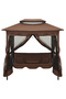 Extendable rocking chair with canopy, brown - 2