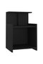 Bedside table, black, 40x35x60 cm, chipboard - 2