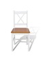 Kitchen chairs, 4 pcs., white, pine wood - 2