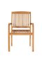 Stackable garden chairs with cushions, 4 pcs., solid teak wood - 2
