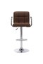 Bar stools, 2 pcs., brown, fabric - 3