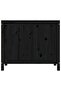 Laundry box, black, 88.5x44x76 cm, solid pine wood - 6